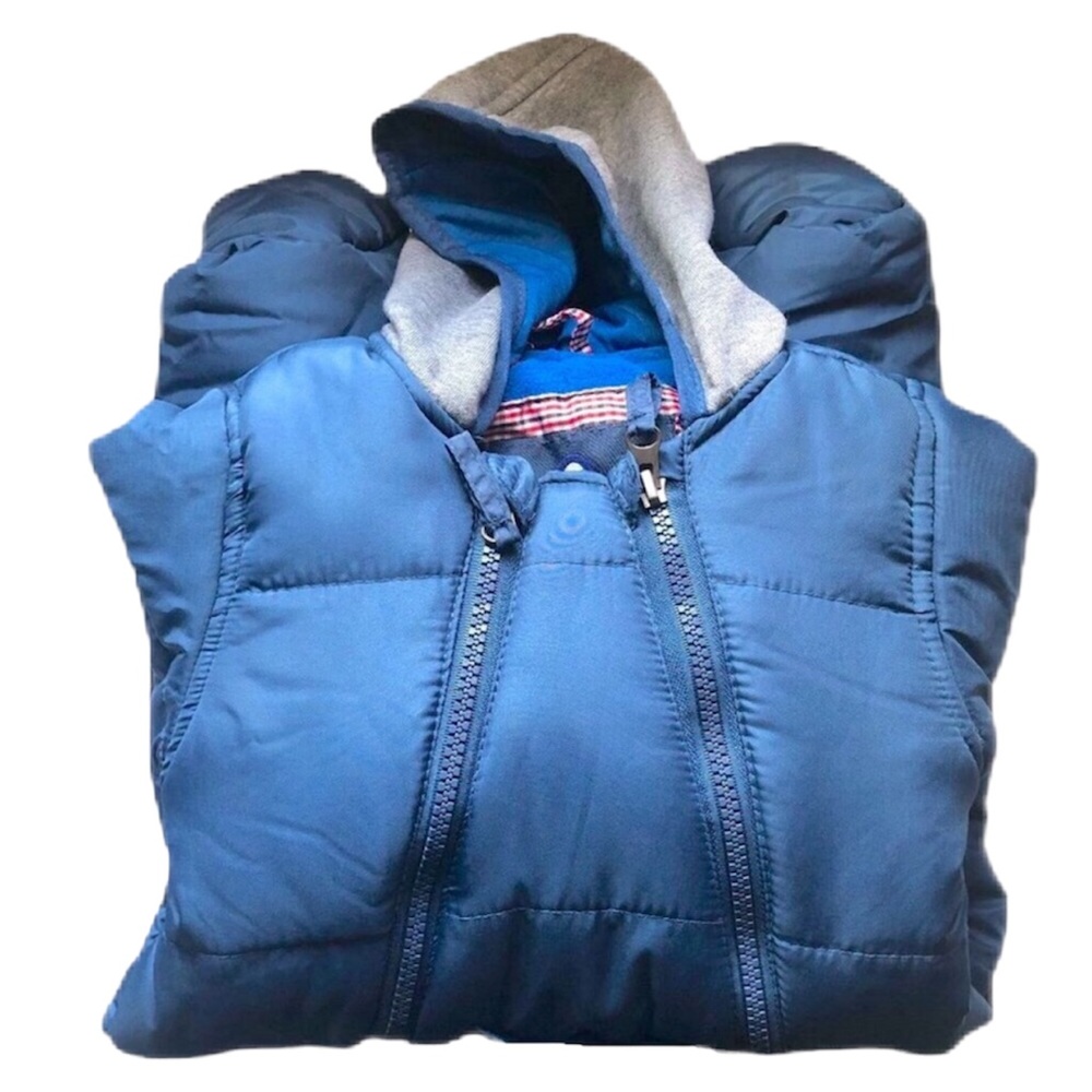 Size:6/9M Puffy Full Body Blue Baby Jacket - Ben Sherman